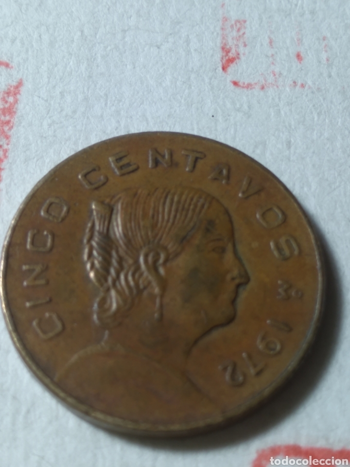 Monedas antiguas de Am&eacute;rica: 5 centavos M&eacute;xico 1972 - Foto 1