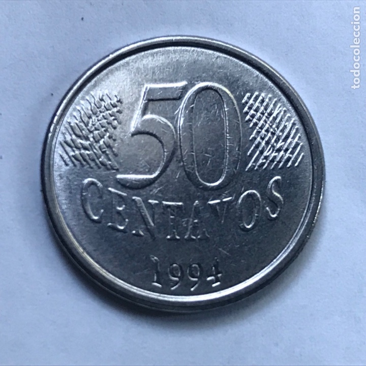 Monedas antiguas de Am&eacute;rica: 50 centavos Brasil 1994 (sin circular) Ref 6 - Foto 1