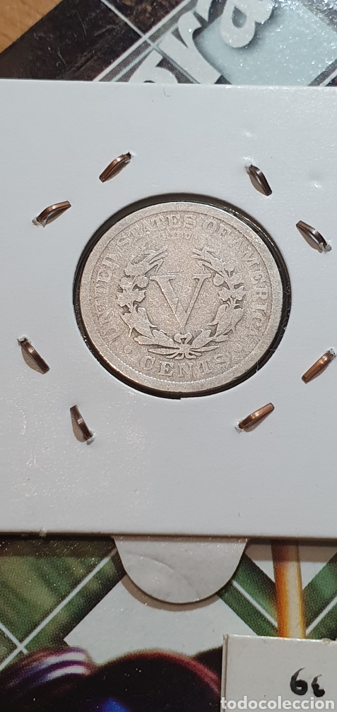 Monedas antiguas de Am&eacute;rica: Us 5 centavos 1910 - Foto 2