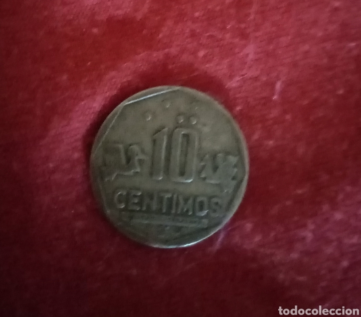 Monedas antiguas de Am&eacute;rica: 1993 Moneda 10 c&eacute;ntimos de Per&uacute; - Foto 1