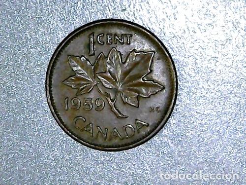 Monedas antiguas de Am&eacute;rica: canada moneda de 1 cent 1959 km 49 - Foto 1