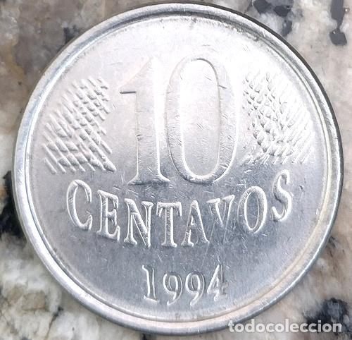 Monedas antiguas de Am&eacute;rica: moneda 10 centavos brasil 1994 - Foto 1