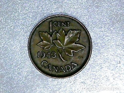 Monedas antiguas de Am&eacute;rica: canada moneda de 1 cent 1943 km 32 - Foto 1