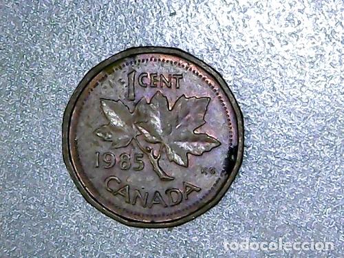 Monedas antiguas de Am&eacute;rica: canada moneda de 1 cent 1985 km 132 - Foto 1