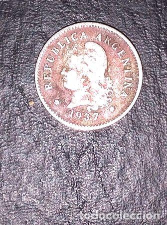 Monedas antiguas de Am&eacute;rica: moneda argentina 10 centavos 1937 - Foto 1
