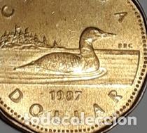 Monedas antiguas de Am&eacute;rica: moneda de canada 1 dolar 1987 xf - Foto 1