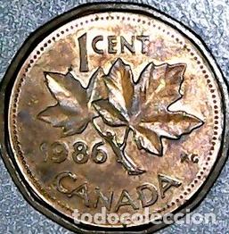 Monedas antiguas de Am&eacute;rica: canada moneda de 1 cent 1986 km 132 - Foto 1