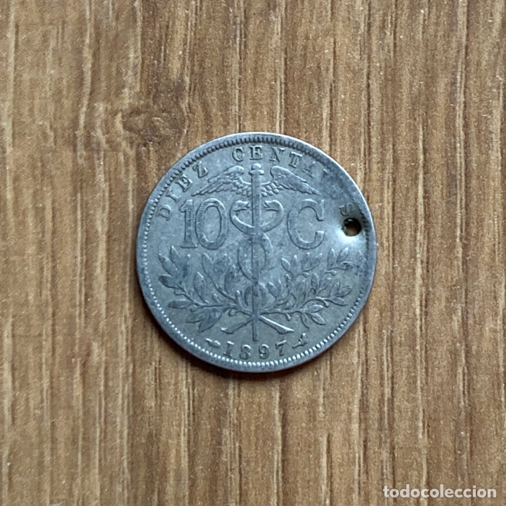 Monedas antiguas de Am&eacute;rica: 10 centavos 1897 Bolivia - Foto 1