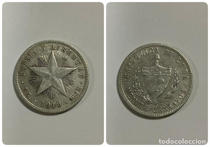 Monedas antiguas de América: MONEDA. CUBA. 20 CENTAVOS. 1949. VER FOTOS - Foto 1 - 287209178
