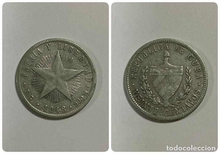 MONEDA. CUBA. 20 CENTAVOS. 1948. VER FOTOS (Numismática - Extranjeras - América)