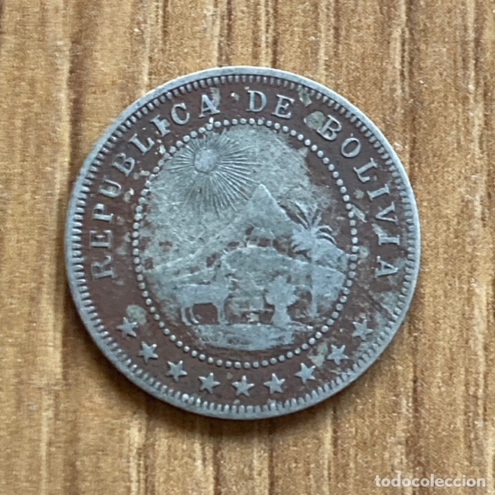 Monedas antiguas de Am&eacute;rica: 5 centavos 1908 Bolivia - Foto 1