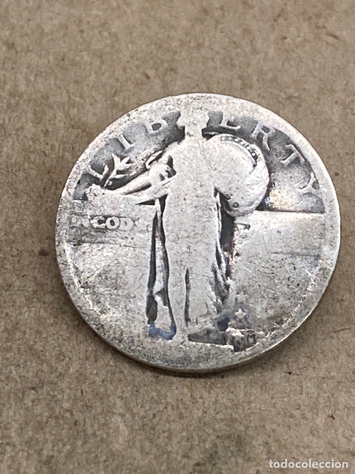 Monedas antiguas de Am&eacute;rica: Moneda de plata Quarter Dollar 1920 - Foto 2