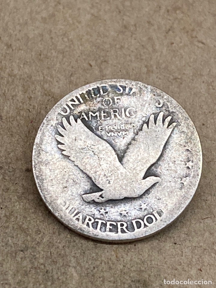 Monedas antiguas de Am&eacute;rica: Moneda de plata Quarter Dollar 1920 - Foto 1