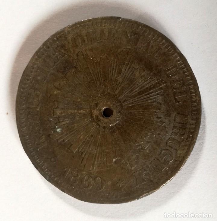 Monedas antiguas de Am&eacute;rica: 4 centesimos de Uruguay 1869 - Foto 2