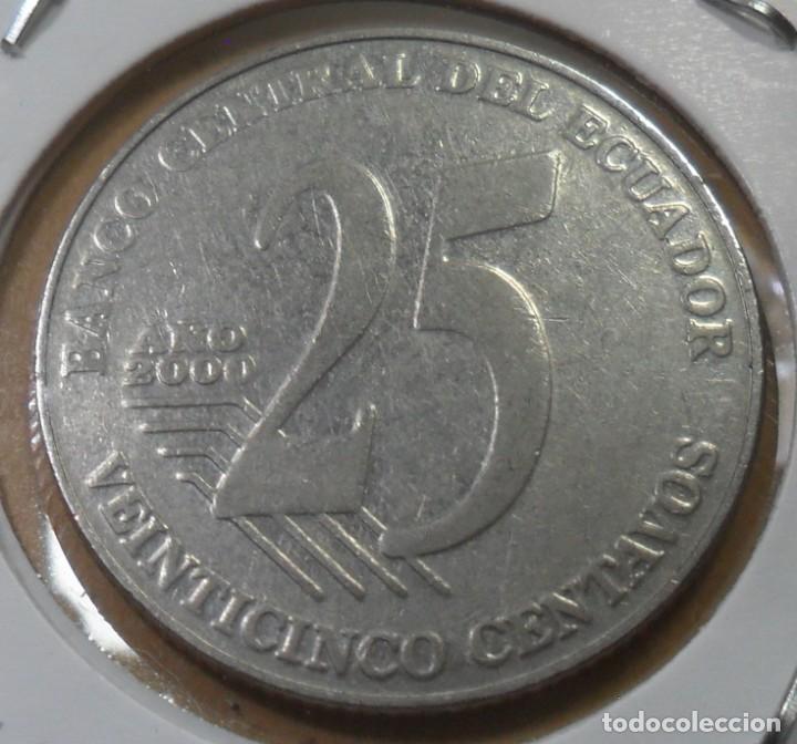 Monedas antiguas de Am&eacute;rica: ECUADOR - 25 CENTAVOS - 2000 - Foto 2