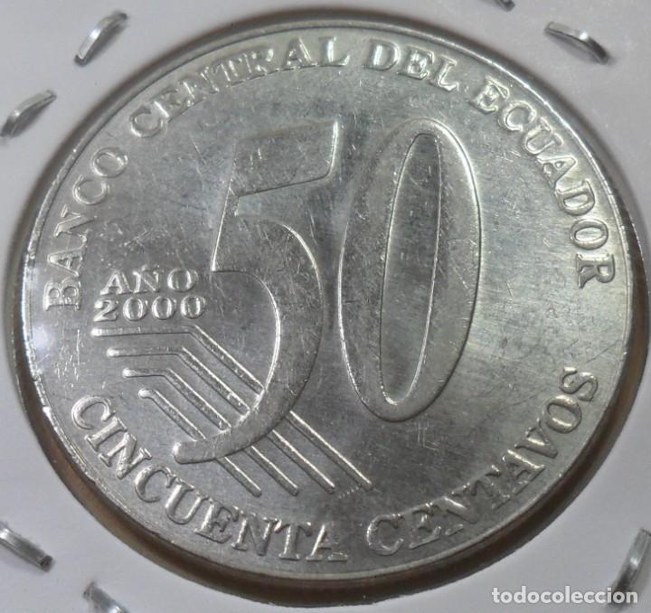 Monedas antiguas de Am&eacute;rica: ECUADOR - 50 CENTAVOS - 2000 - Foto 2