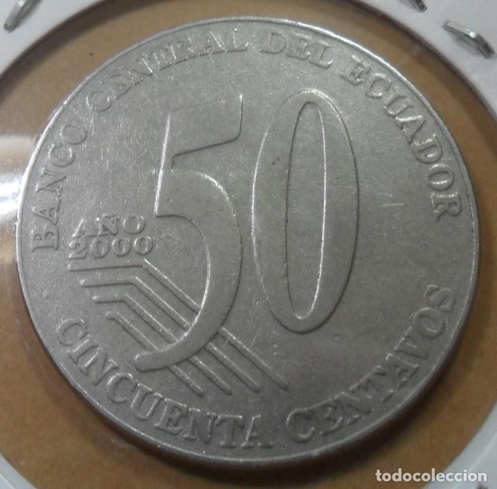 Monedas antiguas de Am&eacute;rica: ECUADOR - 50 CENTAVOS - 2000 - Foto 2