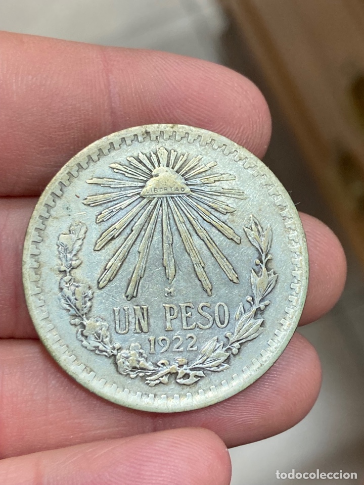 Monedas antiguas de América: Peso mejicano lote de 3 monedas, plata - Foto 2 - 290369928