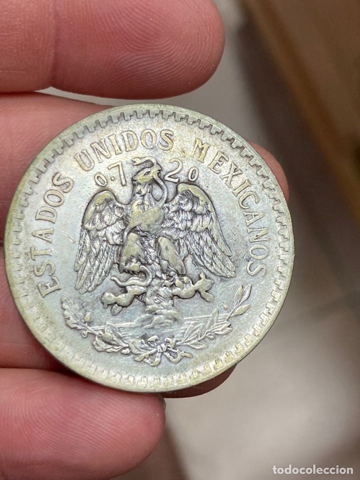 Monedas antiguas de América: Peso mejicano lote de 3 monedas, plata - Foto 3 - 290369928