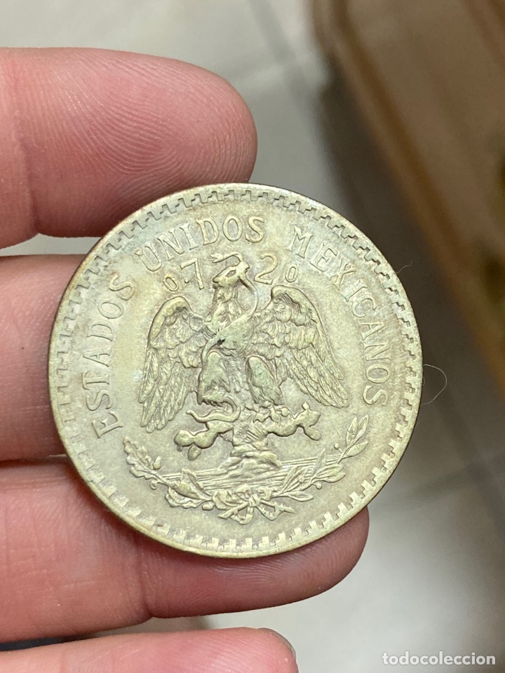 Monedas antiguas de América: Peso mejicano lote de 3 monedas, plata - Foto 7 - 290369928