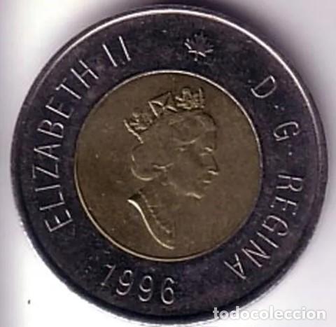 Monedas antiguas de Am&eacute;rica: MONEDA DE 2 DOLARES DE CANADA 1996 - Foto 1