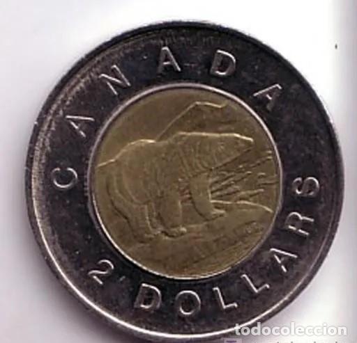 Monedas antiguas de Am&eacute;rica: MONEDA DE 2 DOLARES DE CANADA 1996 - Foto 2