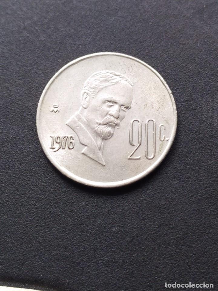 Monedas antiguas de Am&eacute;rica: ## M&eacute;xico 1976 20 centimos ## - Foto 2