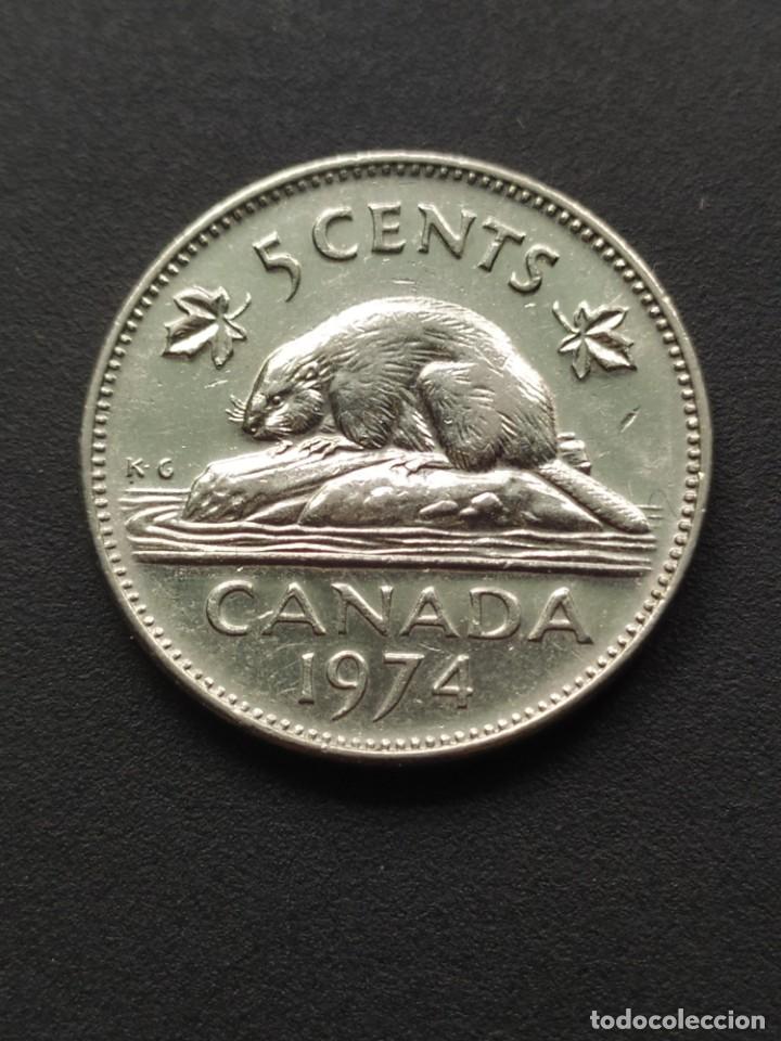 Monedas antiguas de Am&eacute;rica: ## Canada 1974 5 centavos ## - Foto 1