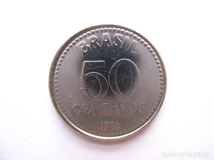 Monedas antiguas de Am&eacute;rica: MONEDA BRASIL 50 CENTAVOS 1986 - Foto 2