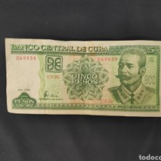 Monedas antiguas de América: BILLETE 5 PESOS. CUBA, 1998. Lote 290932983