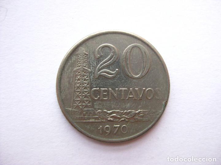 Monedas antiguas de Am&eacute;rica: MONEDA BRASIL 20 CENTAVOS 1970 - Foto 2