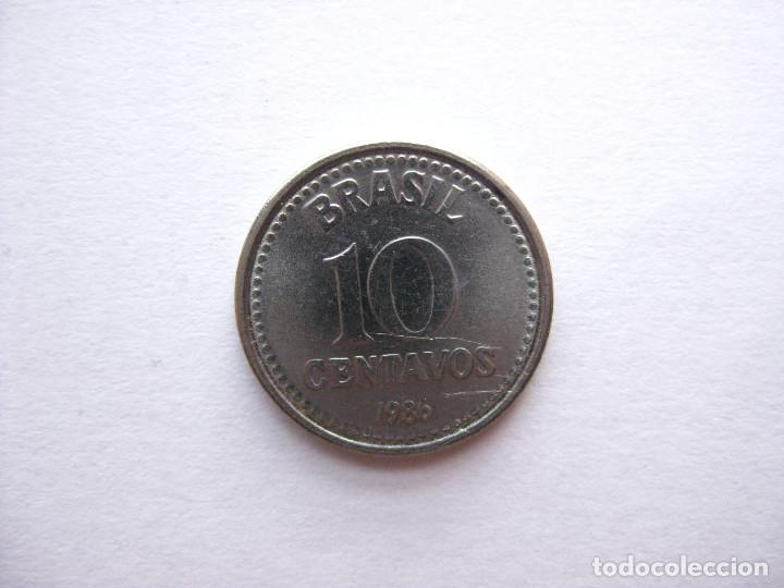 Monedas antiguas de Am&eacute;rica: MONEDA BRASIL 10 CENTAVOS 1986 - Foto 2