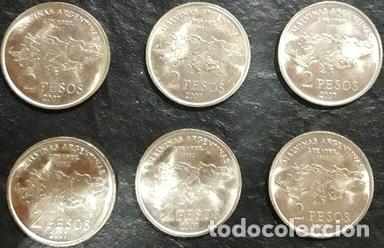 Monedas antiguas de Am&eacute;rica: monedas conmemorativas de malvinas - Foto 1
