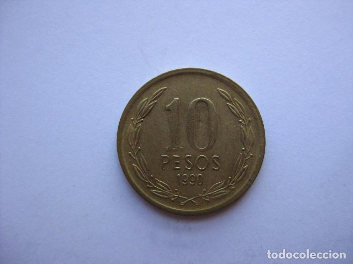 Monedas antiguas de Am&eacute;rica: MONEDA CHILE 10 PESOS 1990 - Foto 2