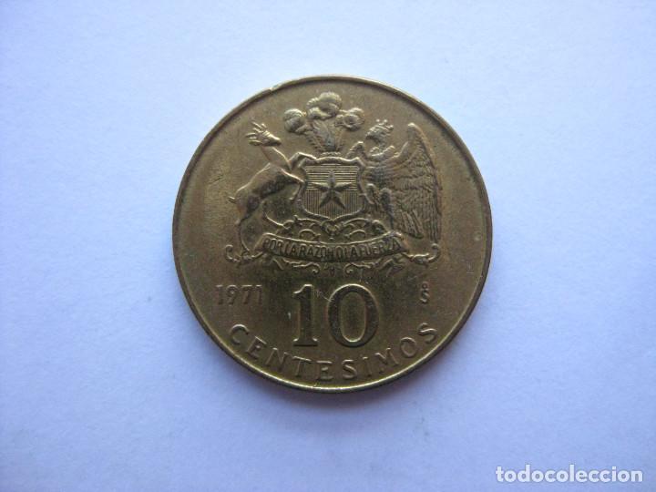 Monedas antiguas de Am&eacute;rica: MONEDA CHILE 10 CENTESIMOS 1971 - Foto 2