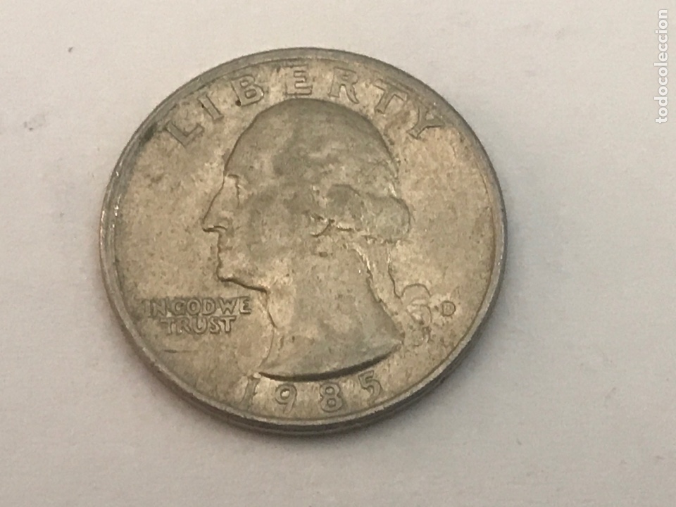 Monedas antiguas de Am&eacute;rica: USA Quarter Dollar 1985 Ref 85 - Foto 2