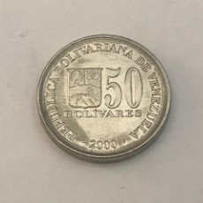 Monedas antiguas de América: MONEDA 50 BOLÍVARES AÑO 2000 REF 84 (SC). Lote 291221263