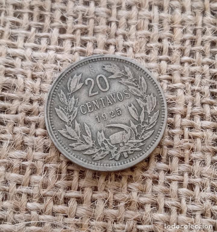 Monedas antiguas de Am&eacute;rica: Moneda Chile 20 Centavos 1925 - Foto 1