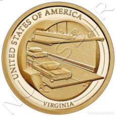 Monedas antiguas de América: USA: 1 DOLAR 2021 D INNOVACIÓN - CHESAPEAKE BAY TUNNEL VIRGINIA. Lote 307884043