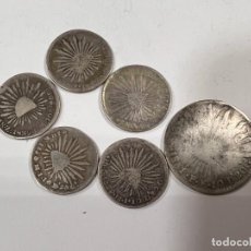 Monedas antiguas de América: LOTE DE 6 MONEDAS. 1 REAL Y 2 REALES DE MEJICO. 1829-1851. VER TODAS LAS FOTOS. Lote 292553263