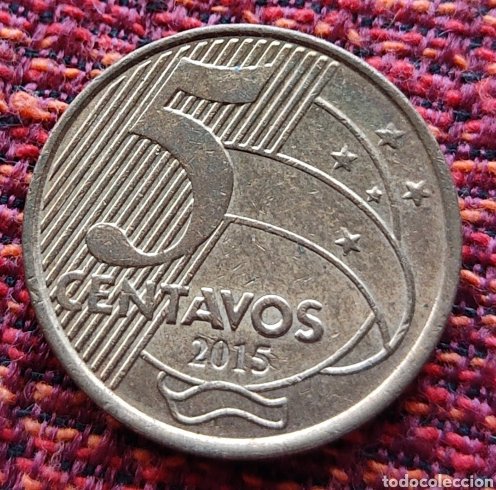 Monedas antiguas de Am&eacute;rica: Brasil 5 centavos 2015 - Foto 2