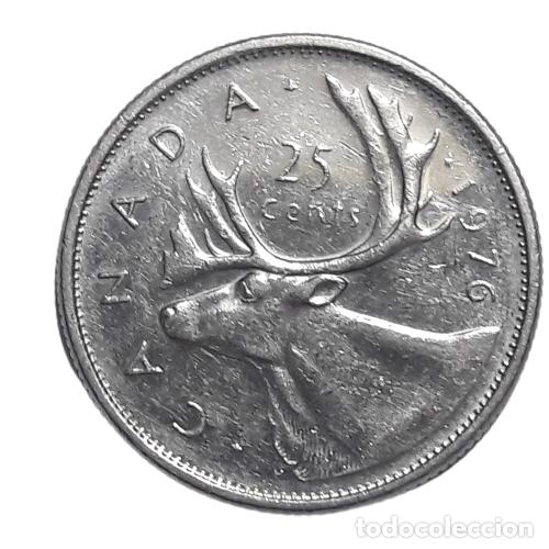 Monedas antiguas de Am&eacute;rica: CANADA 25 CENTAVOS 1976 - Foto 1