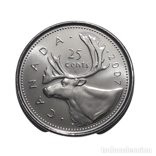 Monedas antiguas de Am&eacute;rica: CANADA 25 CENTAVOS 2007 ALCE - Foto 1