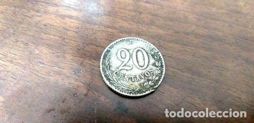 Monedas antiguas de Am&eacute;rica: 20 centavos 1900 paraguay - Foto 1