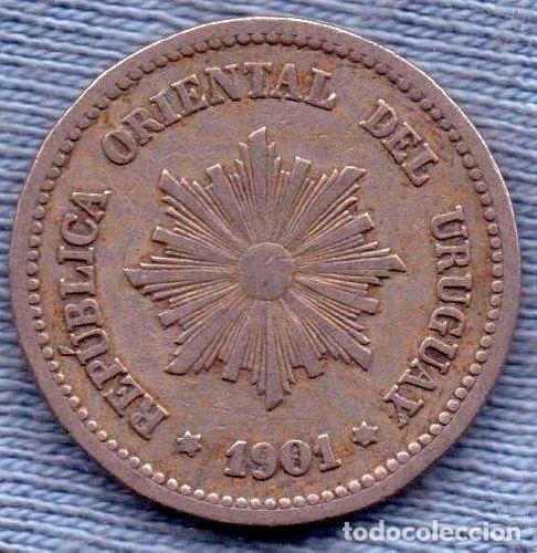 Monedas antiguas de Am&eacute;rica: uruguay 2 centesimos 1901 - Foto 1