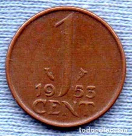 Monedas antiguas de Am&eacute;rica: holanda 1 cent 1953 oferta - Foto 1