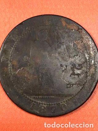 Monedas antiguas de Am&eacute;rica: moneda 10 centimos 1870 espana - Foto 1