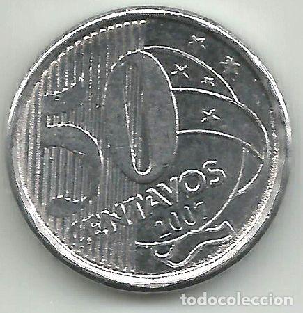 Monedas antiguas de Am&eacute;rica: moneda 50 centavos brasil 2007 - Foto 1