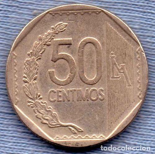 Monedas antiguas de Am&eacute;rica: peru 50 centimos 2011 escudo - Foto 1