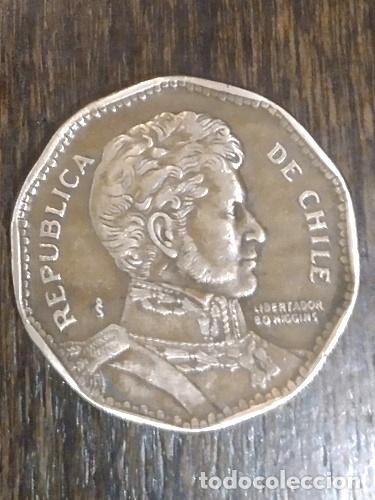 Monedas antiguas de Am&eacute;rica: moneda 50 pesos chile 1987 - Foto 1